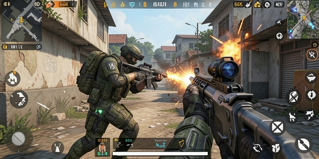 Grafis menakjubkan dari gameplay FPS 66K.