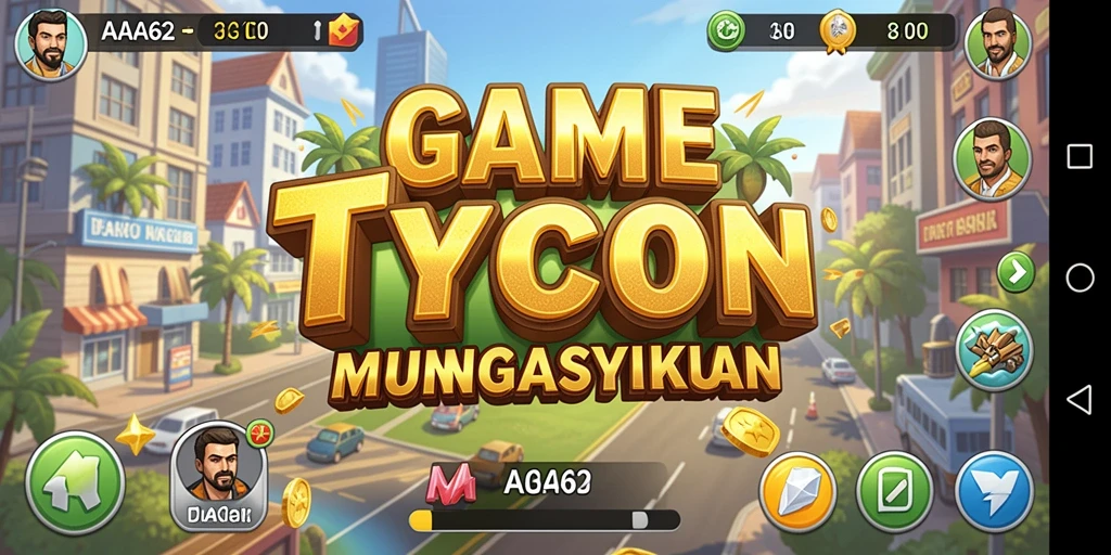 Tangkapan layar main AA62 menampilkan keseruan gameplay Tycoon yang menarik.