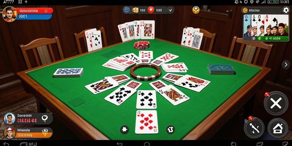 Screenshot AT777 menampilkan gameplay Gaple yang menarik.