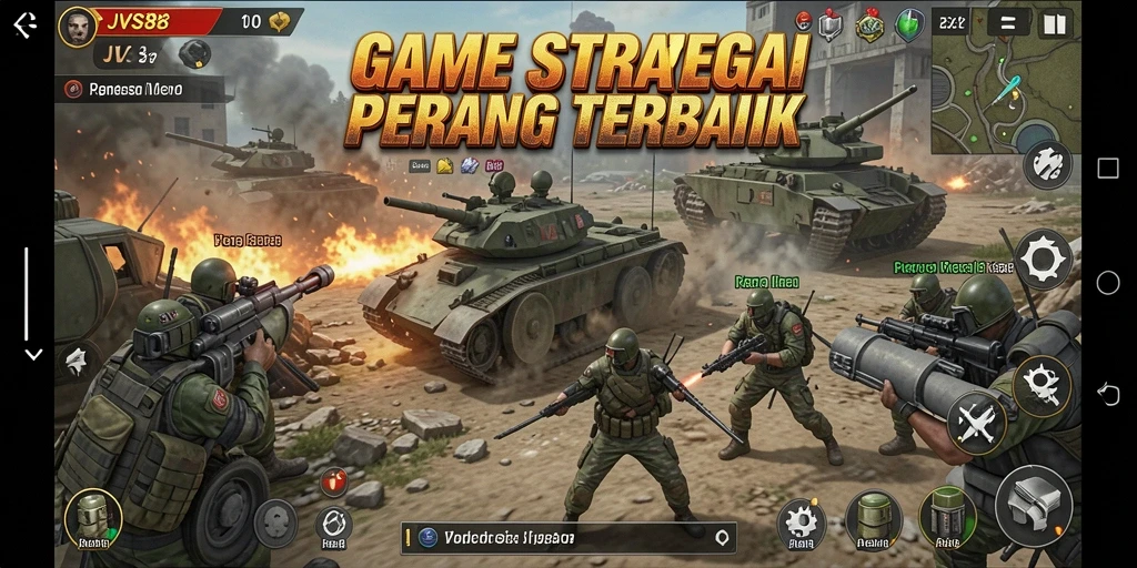 Screenshot JVS88 menampilkan pertempuran strategis yang menegangkan.