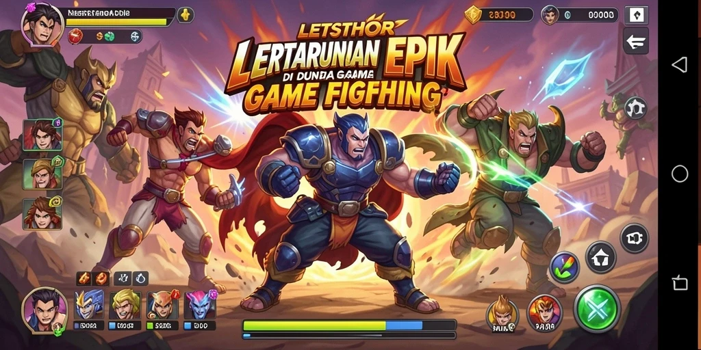 Screenshot utama LETSTHOR menunjukkan aksi pertarungan yang mendebarkan.