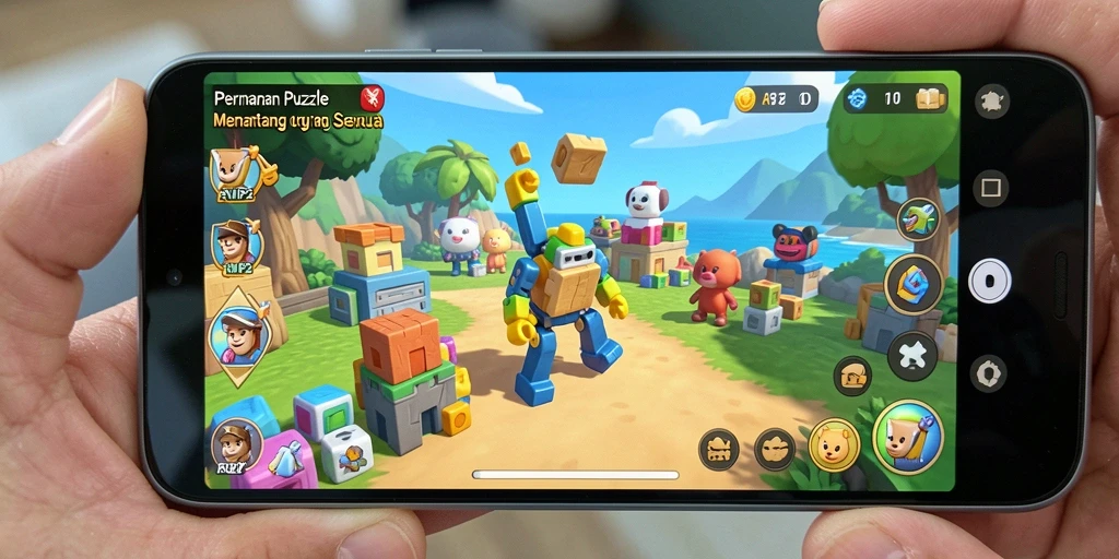 Tampilan gameplay RVIP2 yang penuh warna dan menantang.