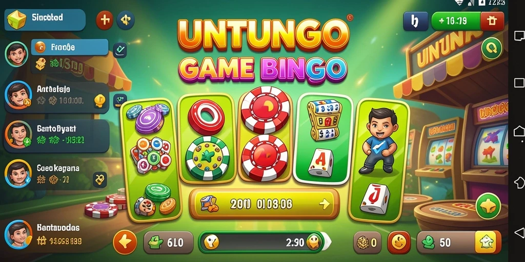 Tampilan gameplay seru UNTUNGGO yang penuh warna dan interaktif.